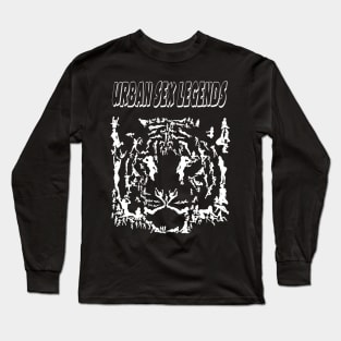 Urban Sex Legends-Tiger Face-(Black Tee) Long Sleeve T-Shirt